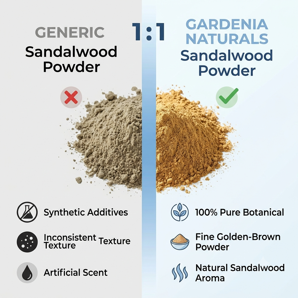 Sandalwood Powder Natural Aromatic Exfoliant for Face Masks Incense - Natural ingredient for professional and DIY cosmetic use