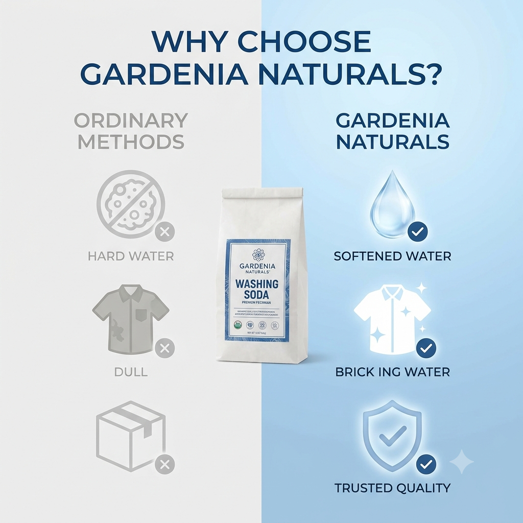 Washing Soda Sodium Carbonate Natural Laundry Booster HeavyDuty Cleaner - Natural ingredient for professional and DIY cosmetic use