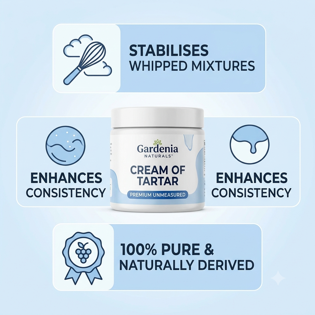 Cream of Tartar Natural Bath Bomb Hardener Baking Aid - Unscented natural cosmetic base cream for skincare formulations