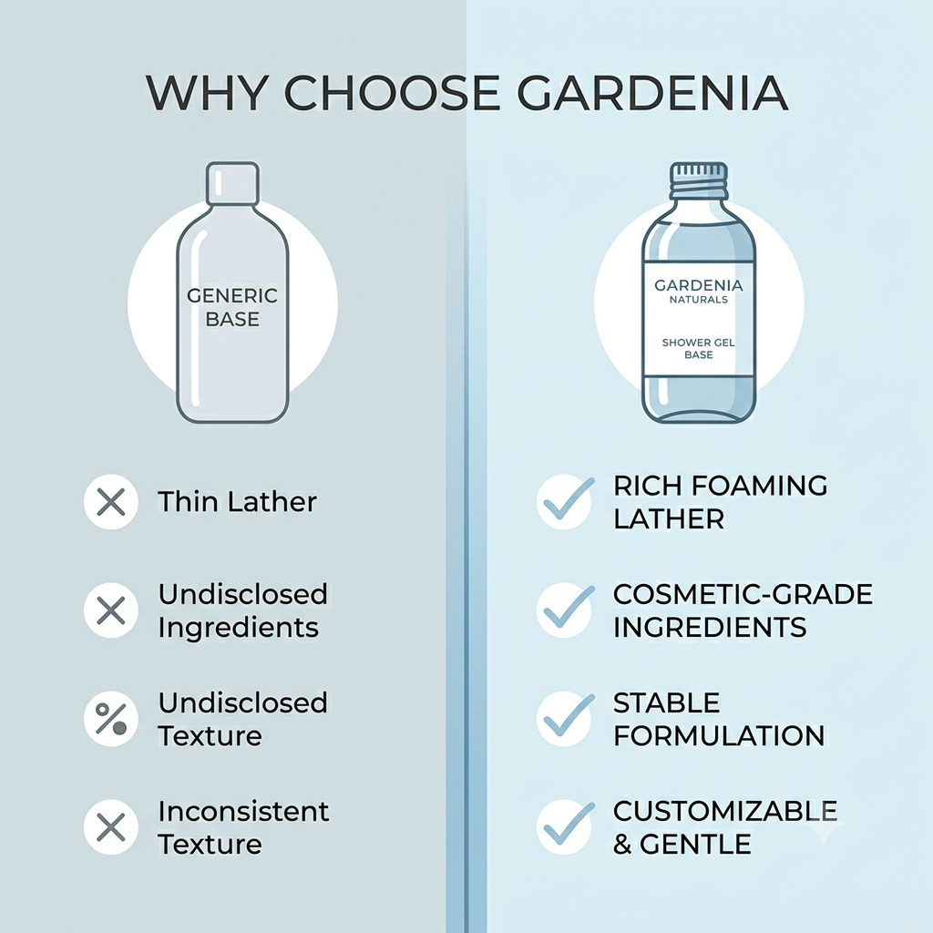 Shower Gel Natural Unscented Gentle Cleansing Base - Natural ingredient for professional and DIY cosmetic use
