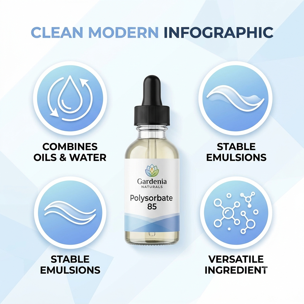 Polysorbate 85 Advanced Liquid Emulsifier Dispersant for Industrial Cosmetic Use - Natural ingredient for professional and DIY cosmetic use