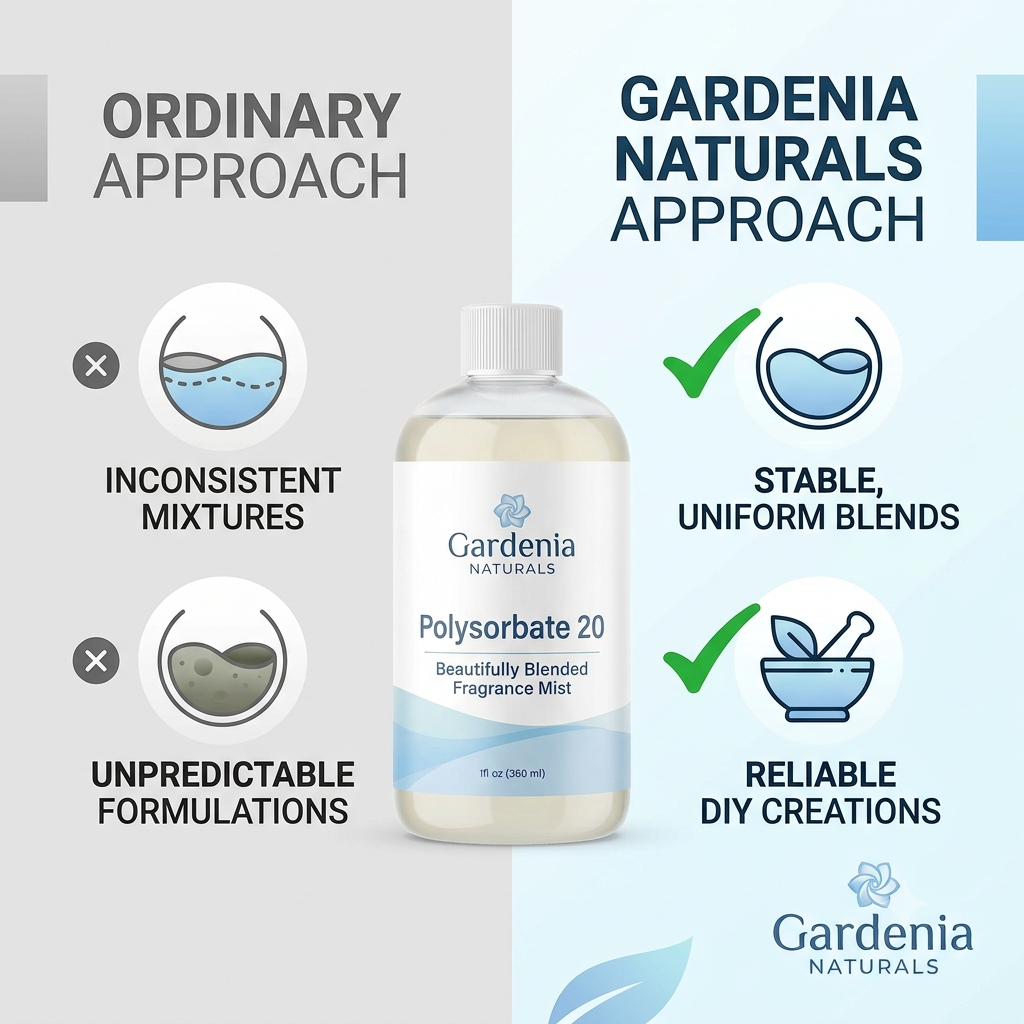 Polysorbate 20 Solubilizer for Essential Oils in Room Sprays Linen Mists - Pure natural carrier oil for skincare and aromatherapy