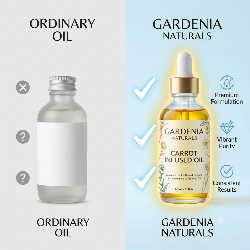 Carrot Infused Oil โ Beta-Carotene Rich Carrot Oil for Skin Rejuvenation & Tan Support