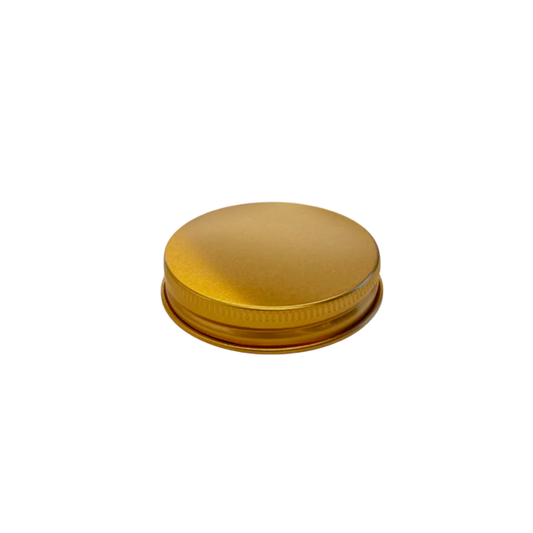 Gold Aluminium Lid for 100ml Glass Jar | Premium Candle & Cosmetic Lid