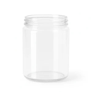 250ml clear glass jar without lid for professional candle making and luxury skincare packaging.