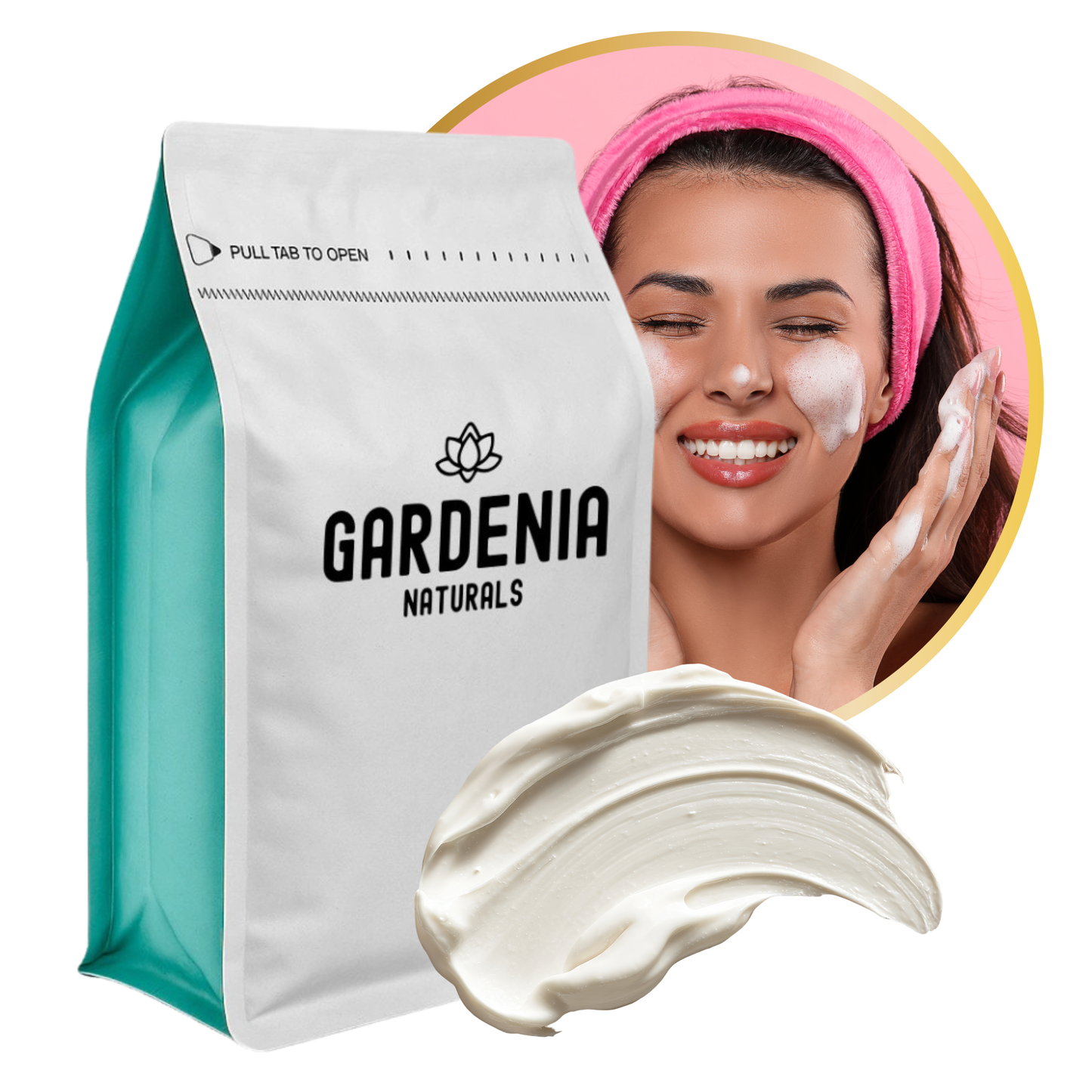 Cleansing Base Cream Light Natural Cleanser Base for All Skin Types - Unscented natural cosmetic base cream for skincare formulations