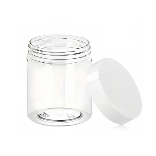 300ml Clear Plastic Jar with Lid - Cosmetic Storage Container