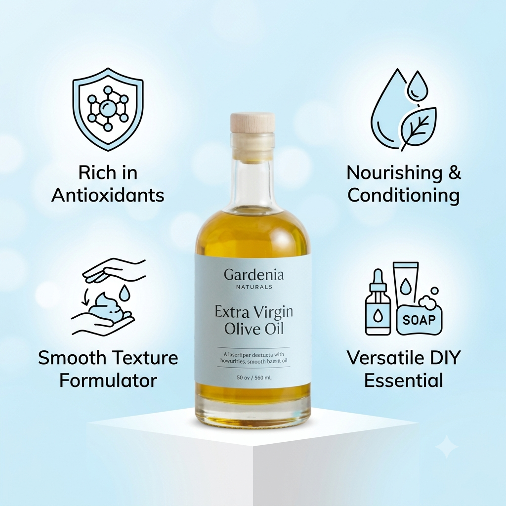 Olive Extra Virgin Oil (Olea europaea) – Premium Cold-Pressed Extra Virgin Olive Oil for Rich Skincare