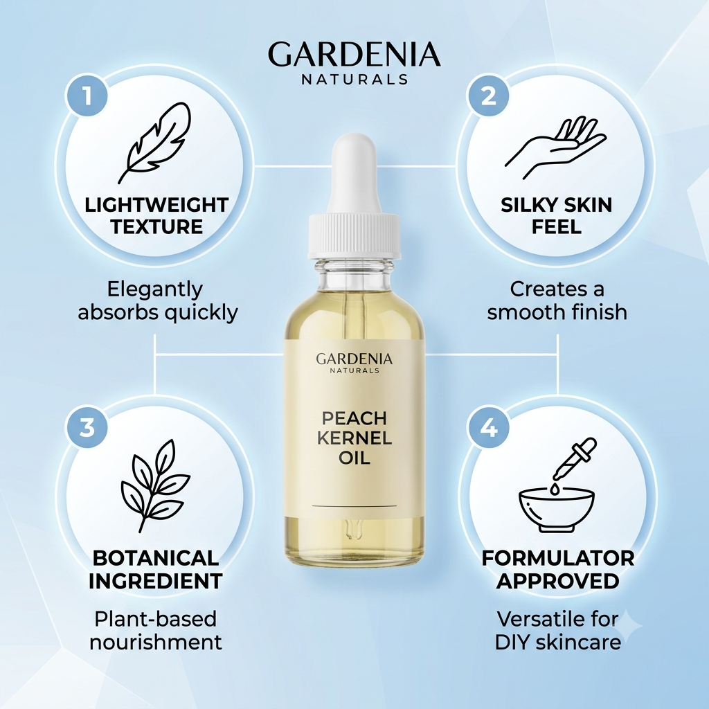 Peach Kernel Oil (Prunus persica) – Velvety Peach Kernel Oil for Facial Massage & Delicate Skin
