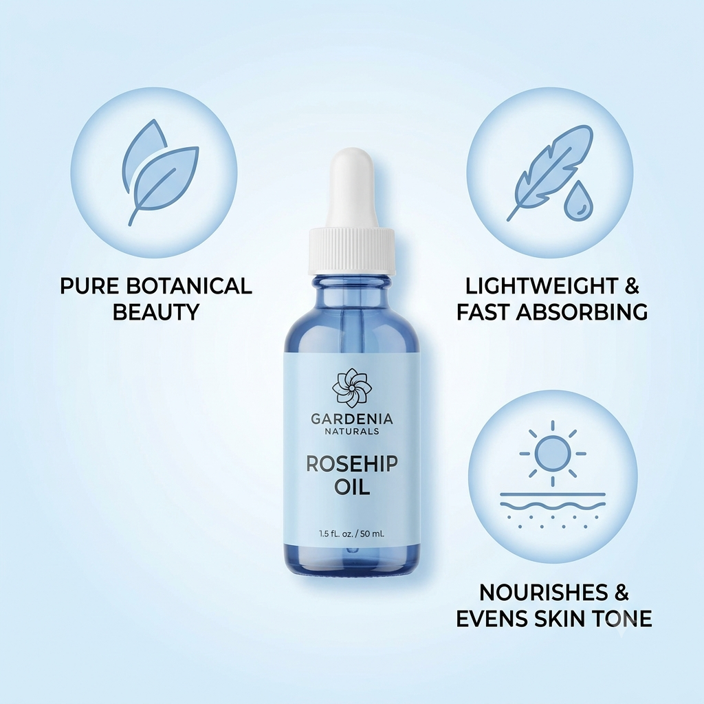 Rosehip Oil (Rosa canina) – Pure Cold-Pressed Rosehip Oil for Scars, Stretch Marks & Glow