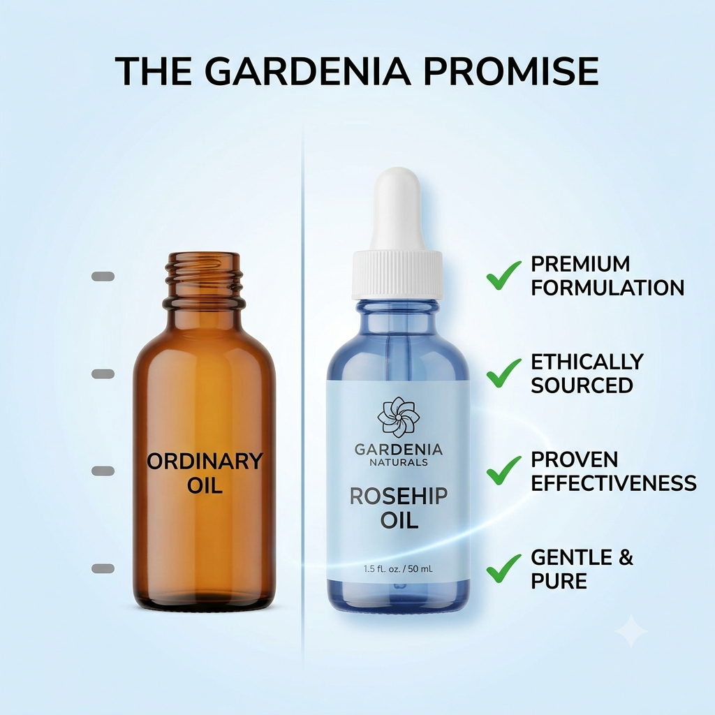 Rosehip Oil (Rosa canina) – Pure Cold-Pressed Rosehip Oil for Scars, Stretch Marks & Glow