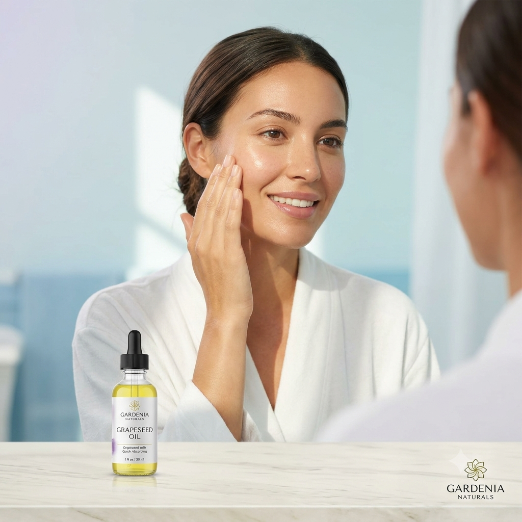 Grapeseed Oil (Vitis vinifera) – Non-Greasy Grapeseed Oil for Face Massage & Astringent Skincare
