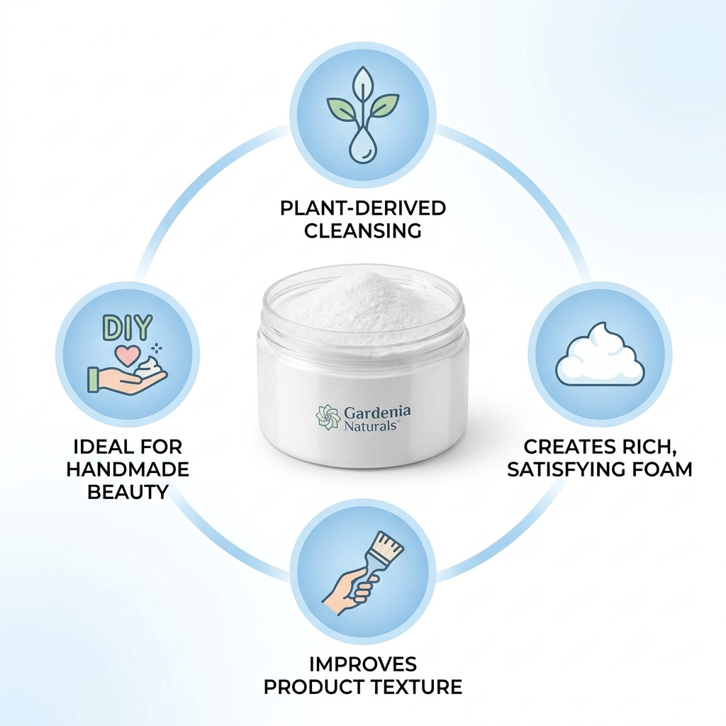 SLSA Sodium Lauryl Sulfoacetate Natural SkinSafe Bubbling Agent for Bath Bombs - Natural ingredient for professional and DIY cosmetic use