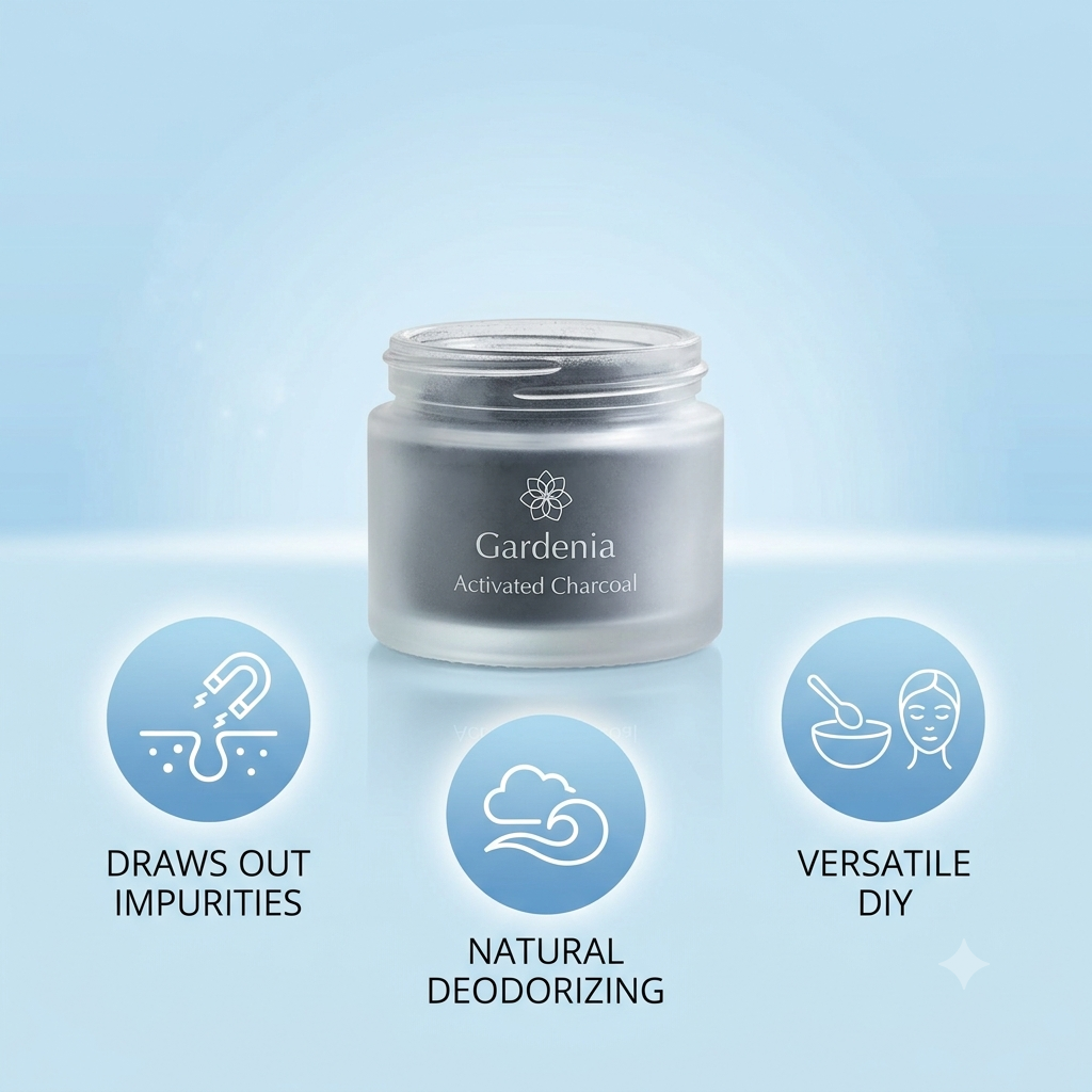 Activated Charcoal Detoxifying Cosmetic Grade for Face Masks Teeth Whitening - Natural ingredient for professional and DIY cosmetic use