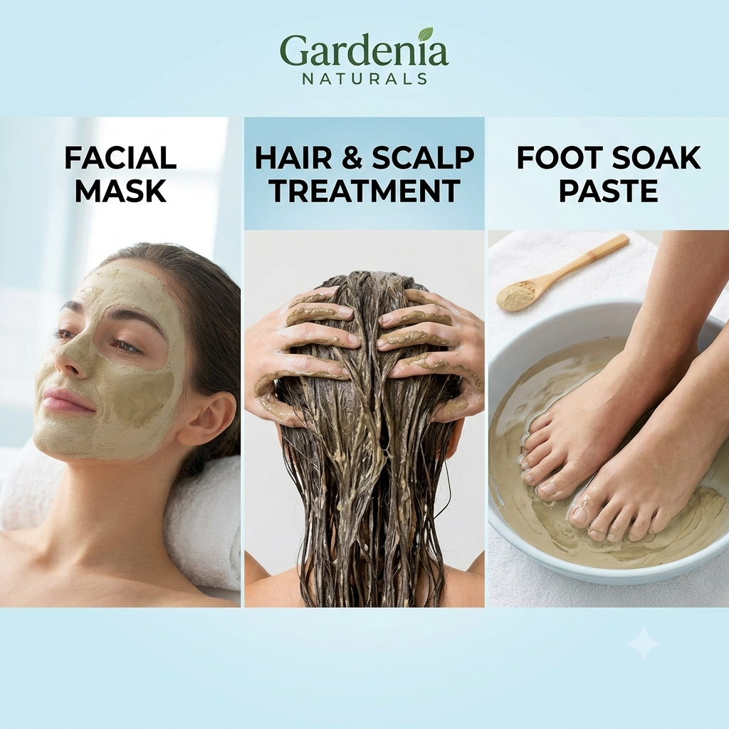 Fullers Earth Clay Deep Cleansing Clay for Oily Skin Brightening - Pure natural carrier oil for skincare and aromatherapy