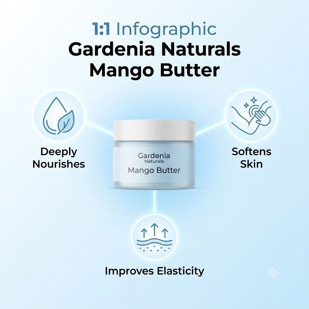 Mango Butter Refined Creamy Moisturizer for Body Butters Hair Care - Unscented natural cosmetic base cream for skincare formulations