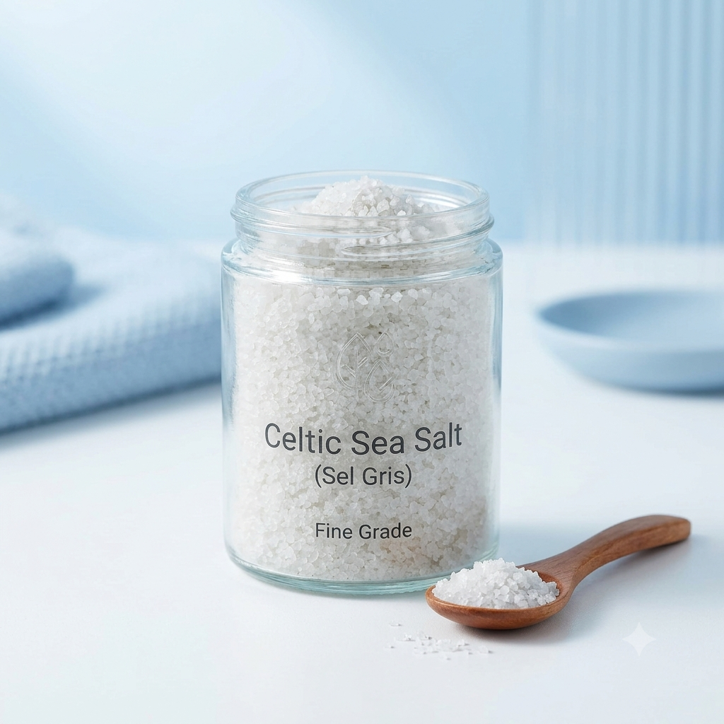 Celtic Sea Salt Sel Gris Fine Grade MineralRich French Grey Salt for Cooking Body Scrubs - Mineral-rich natural bath salt for relaxation and detox