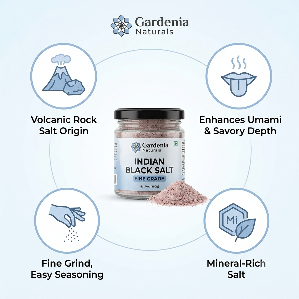 Indian Black Salt Kala Namak Fine Grade SulfurRich Gourmet Salt for Vegan Egg Flavour - Mineral-rich natural bath salt for relaxation and detox