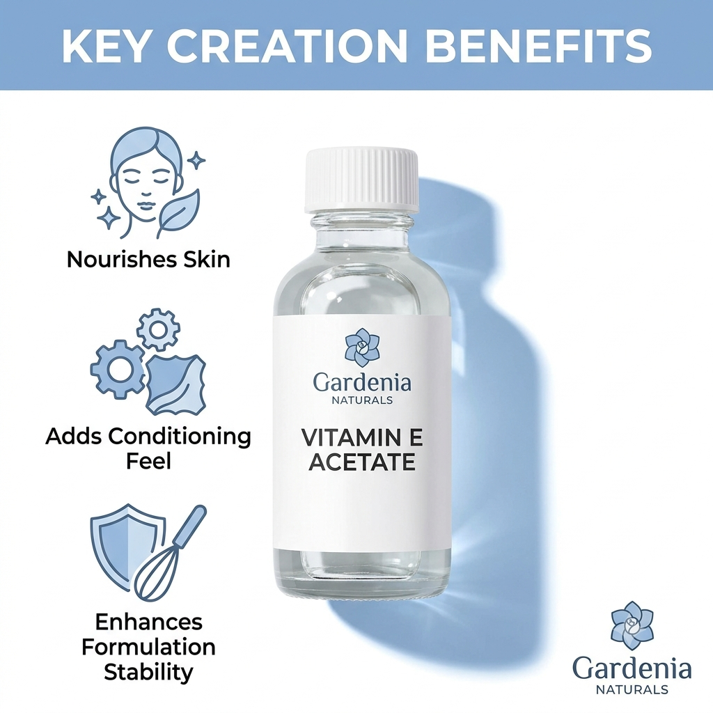 Vitamin E Acetate Stable Antioxidant Active for Skincare - Natural ingredient for professional and DIY cosmetic use