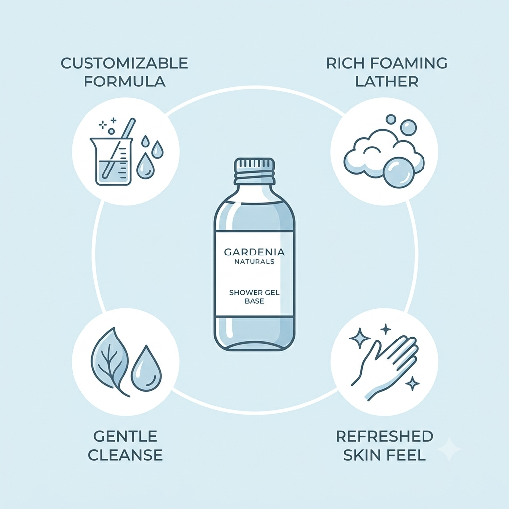 Shower Gel Natural Unscented Gentle Cleansing Base - Natural ingredient for professional and DIY cosmetic use