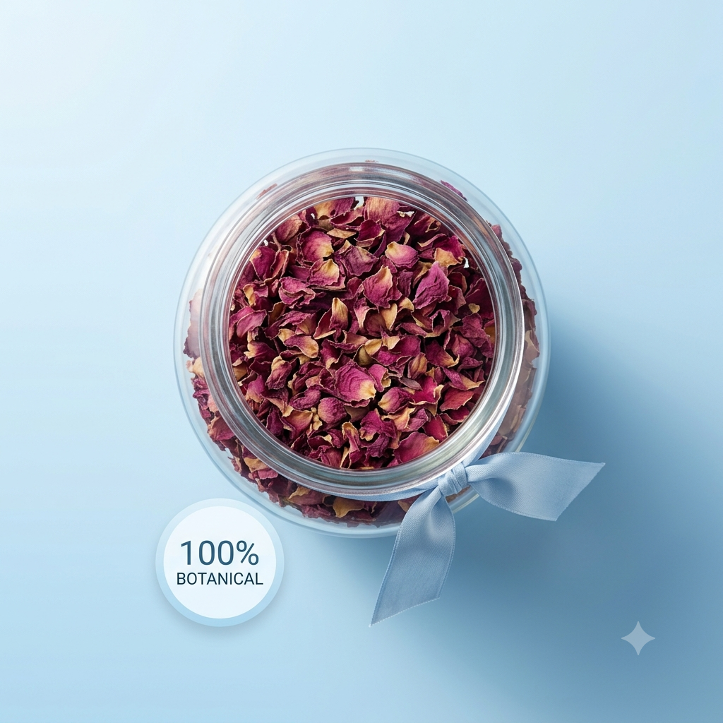 Rose Petals Fragrant Red Petals for Bath Soaks Tea Soap Decoration - Natural ingredient for professional and DIY cosmetic use