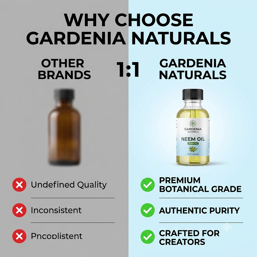 Neem Oil (Azadirachta indica) – Potent Pure Neem Oil for Natural Skin Defense & Garden Care