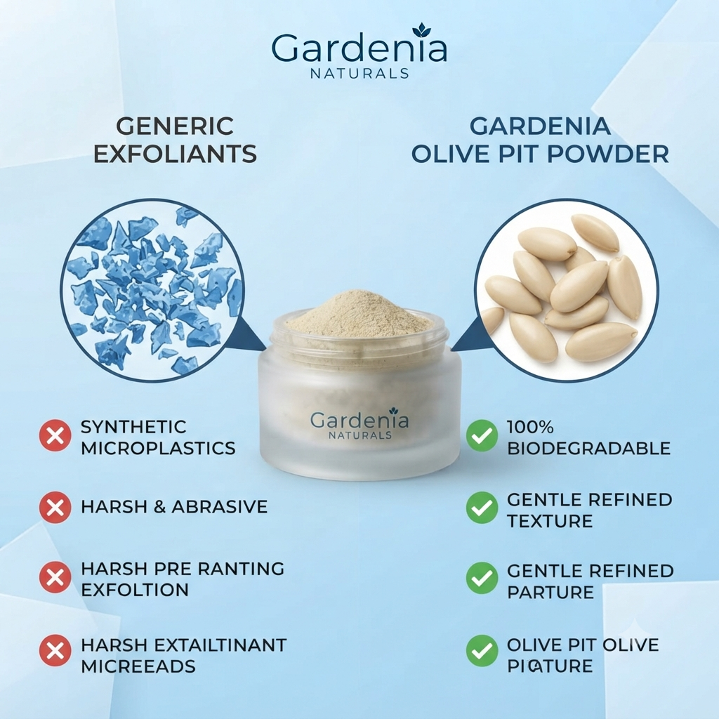 Olive Pit Powder Fine Ground Scrub Ingredient for Face Body - Natural ingredient for professional and DIY cosmetic use