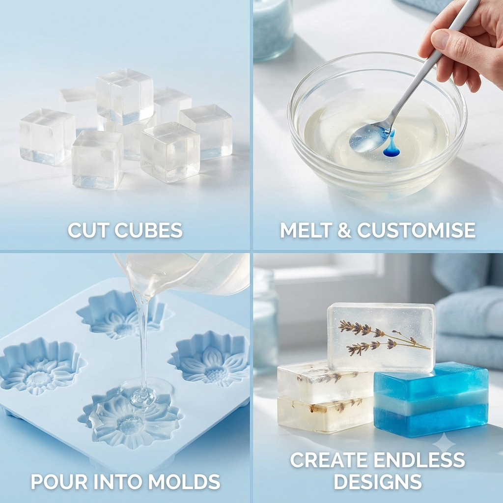 Clear Melt Pour Soap Base Crystal Vegetablebased Soap - Premium melt and pour soap base for DIY soap making