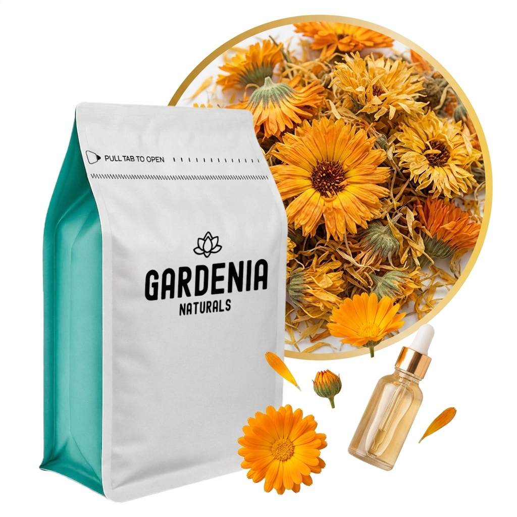 Calendula Flowers Organic Petals for Infused Oils Tea Bath Soaps - Pure natural carrier oil for skincare and aromatherapy