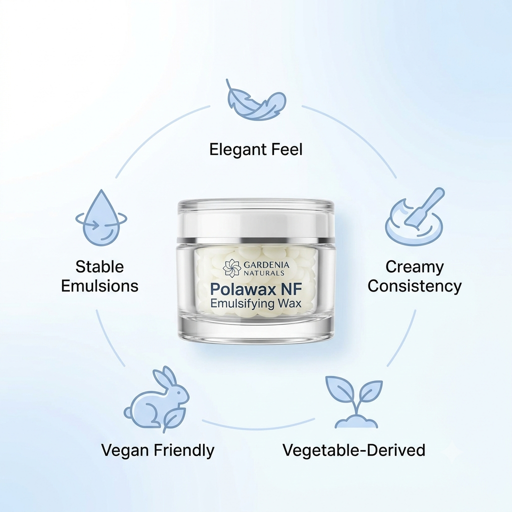Polawax NF Emulsifying Wax Professional Grade Emulsifier for Skincare - Natural ingredient for professional and DIY cosmetic use