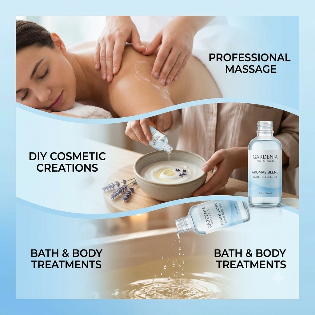 Aromas Blend Water Soluble Oil – Easy-Rinse Aromatic Massage Oil for Professional Spa Use