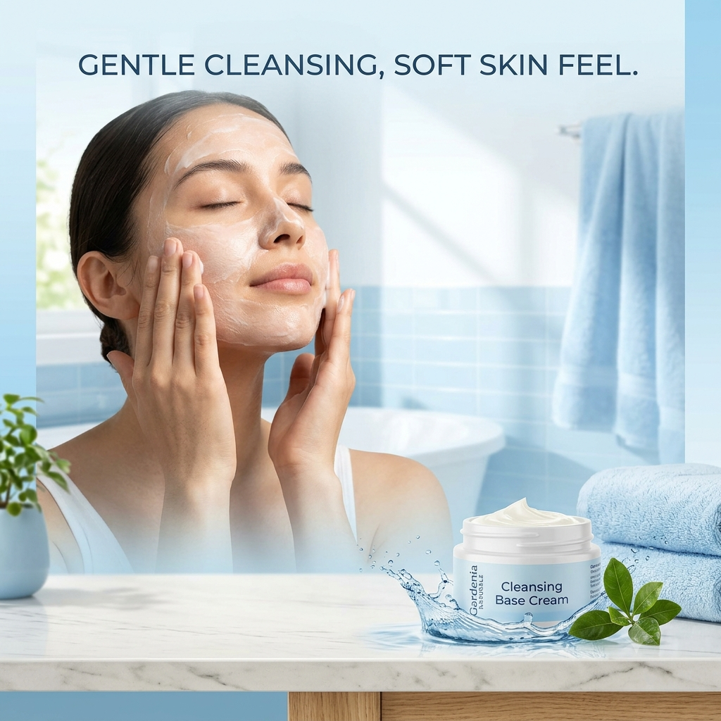 Cleansing Base Cream Light Natural Cleanser Base for All Skin Types - Unscented natural cosmetic base cream for skincare formulations