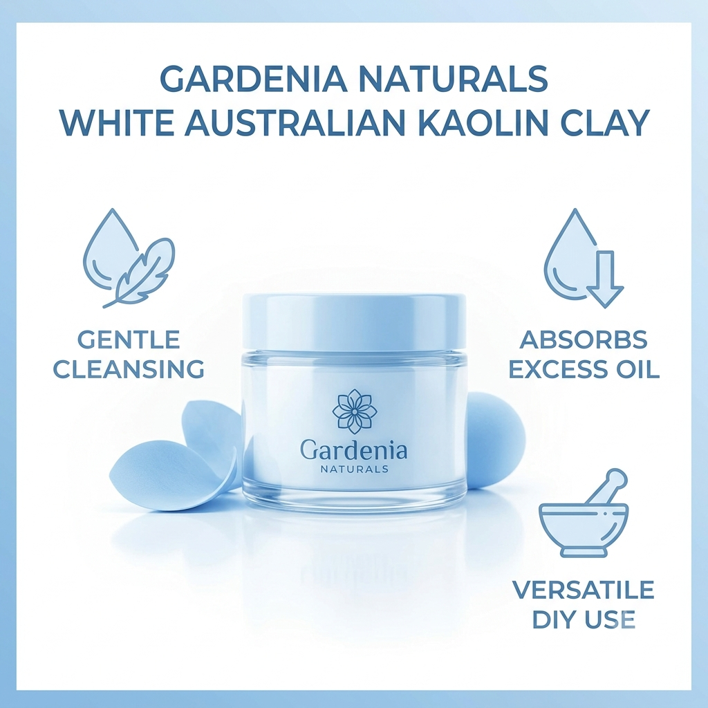 White Australian Kaolin Clay Mild Mineral Clay for Sensitive Skin Baby Powders - Natural ingredient for professional and DIY cosmetic use