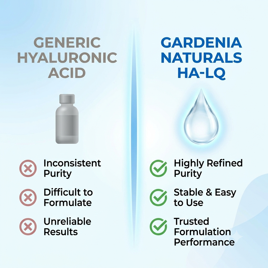Hyaluronic Acid Hyaluronsan HALQ Intense Hydration Active for AntiAging Serums - Natural ingredient for professional and DIY cosmetic use