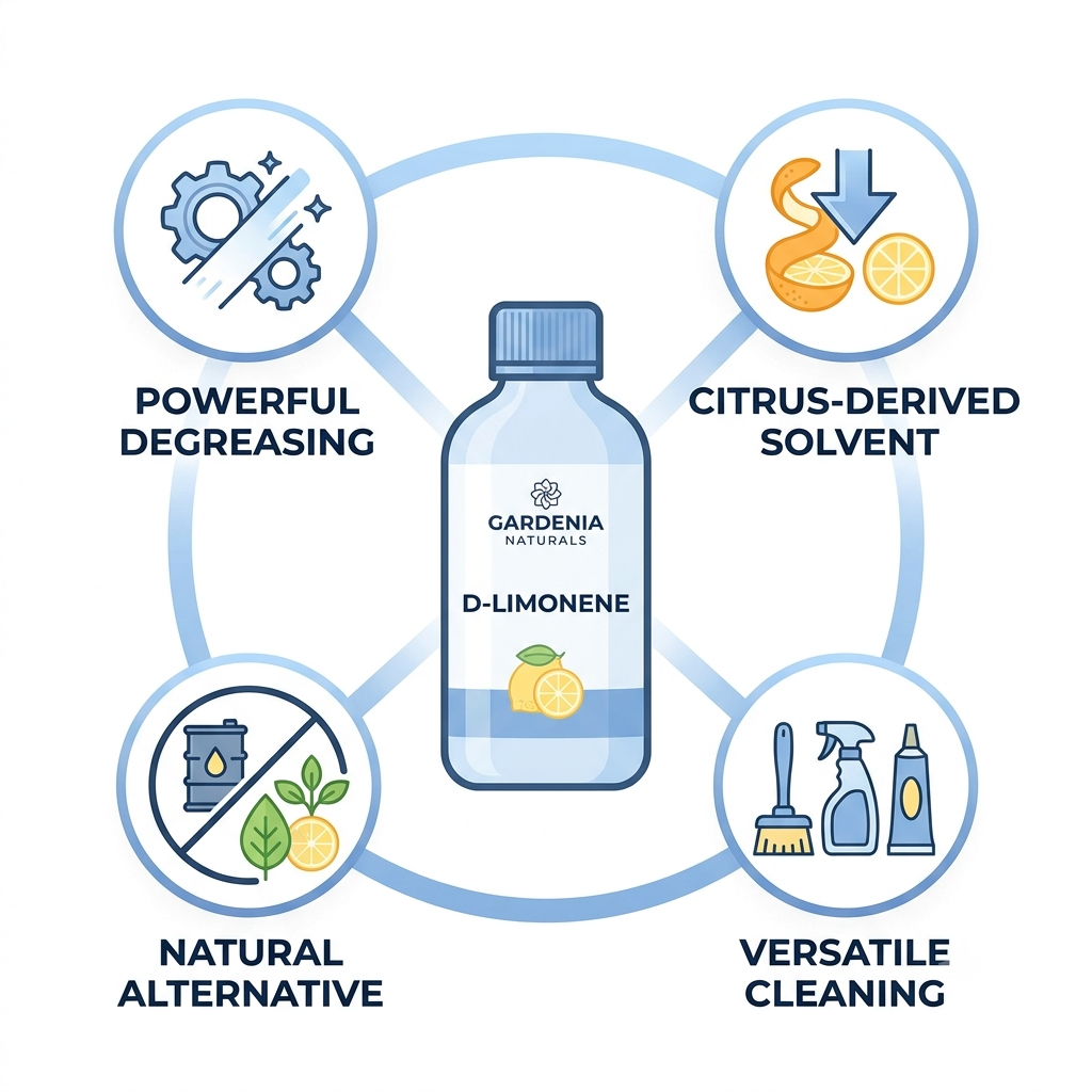 dLimonene Natural Orange Solvent Degreaser for Cleaning Aromatherapy - Natural ingredient for professional and DIY cosmetic use
