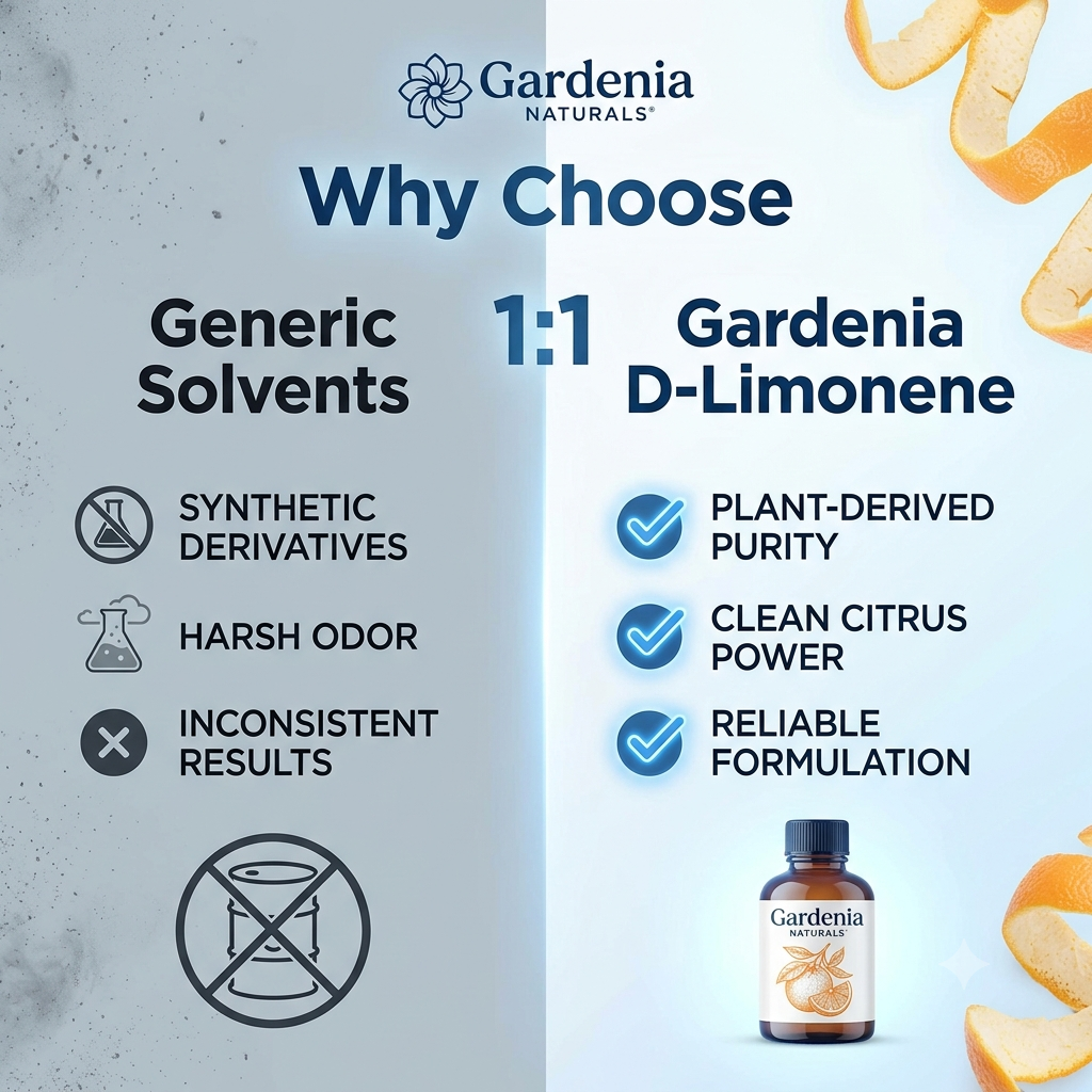 dLimonene Natural Orange Solvent Degreaser for Cleaning Aromatherapy - Natural ingredient for professional and DIY cosmetic use
