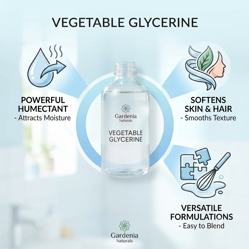 Glycerine Liquid USP Grade Humectant for Skincare Herbal Tinctures Food - Natural ingredient for professional and DIY cosmetic use
