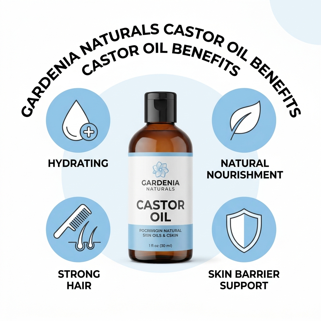 Castor Oil (Ricinus communis) – Thick Strengthening Castor Oil for Lashes, Brows & Hair Growth