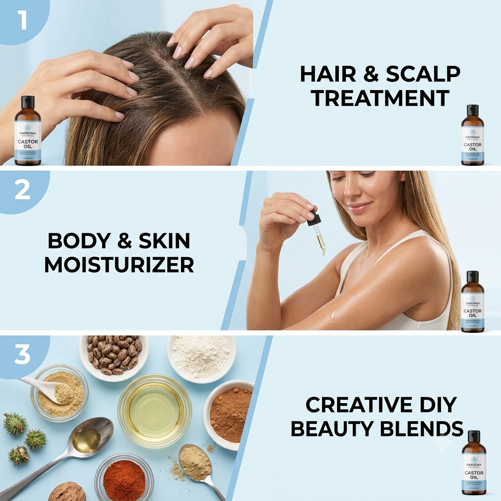 Castor Oil (Ricinus communis) – Thick Strengthening Castor Oil for Lashes, Brows & Hair Growth