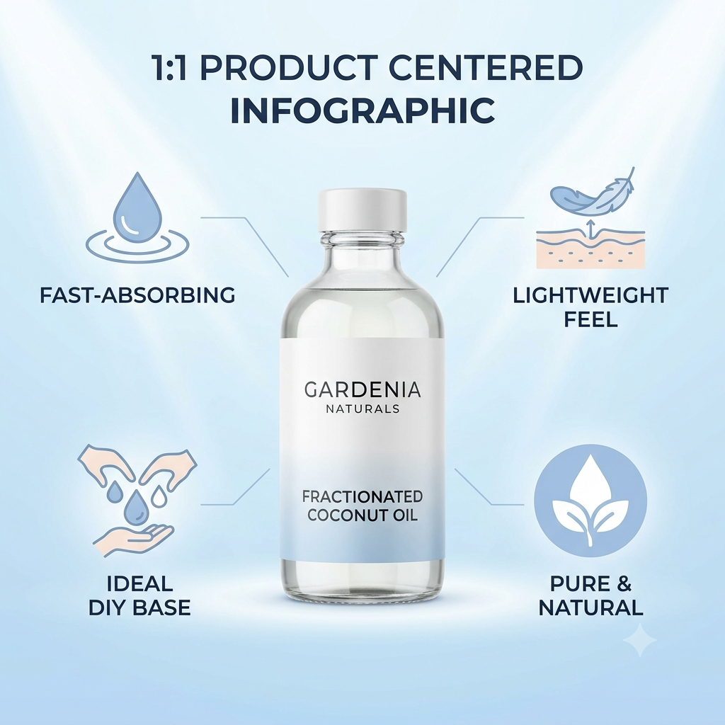 Coconut Oil Fractionated (MCT) – Liquid Fractionated Coconut Oil (MCT) for Lightweight Hydration