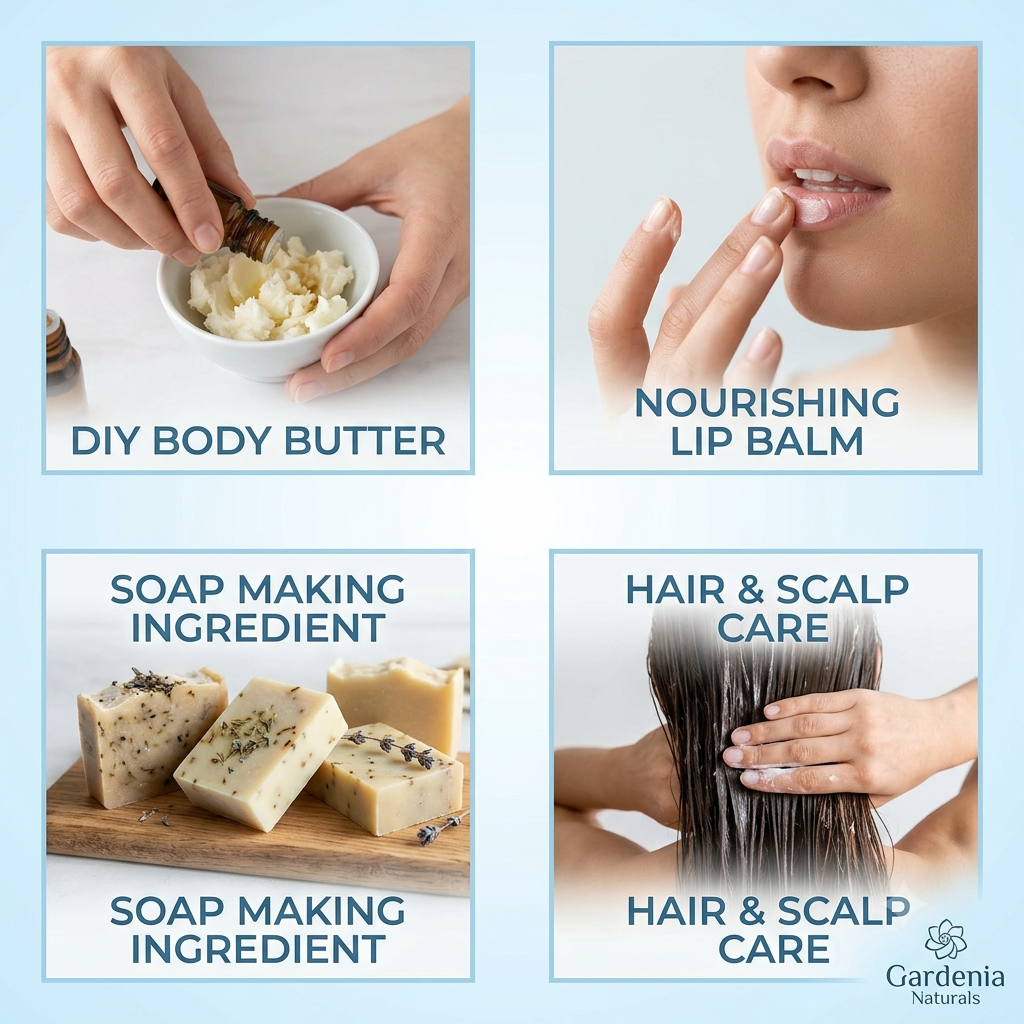 Unrefined Shea Butter Organic Raw FairTrade Nutty Emollient for Intense Healing - Natural ingredient for professional and DIY cosmetic use