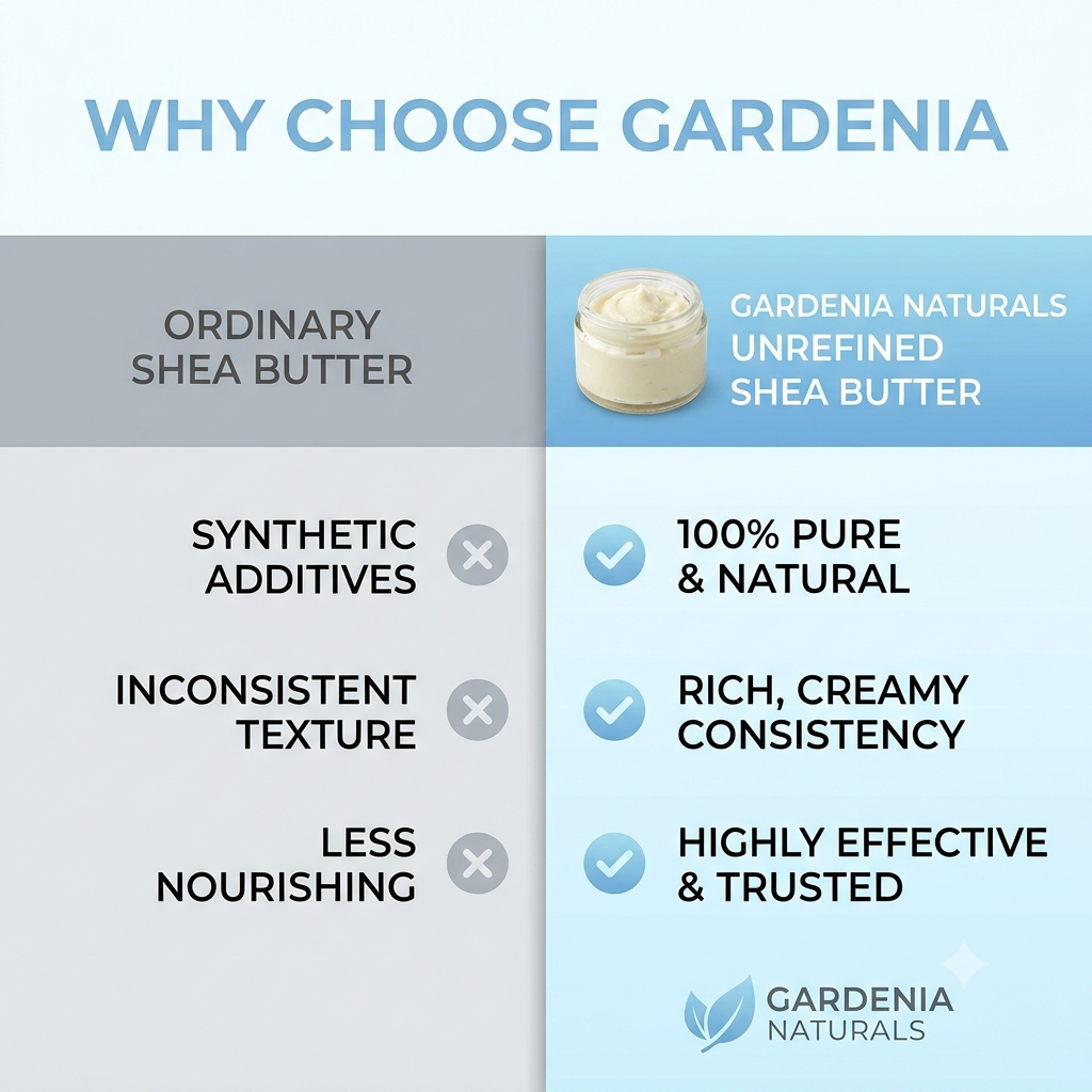 Unrefined Shea Butter Organic Raw FairTrade Nutty Emollient for Intense Healing - Natural ingredient for professional and DIY cosmetic use