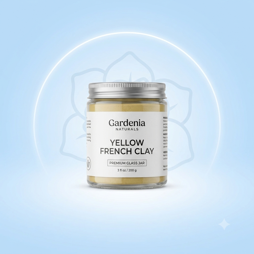 Yellow French Clay Revitalizing Mineral Clay for Combination Tired Skin - Natural ingredient for professional and DIY cosmetic use