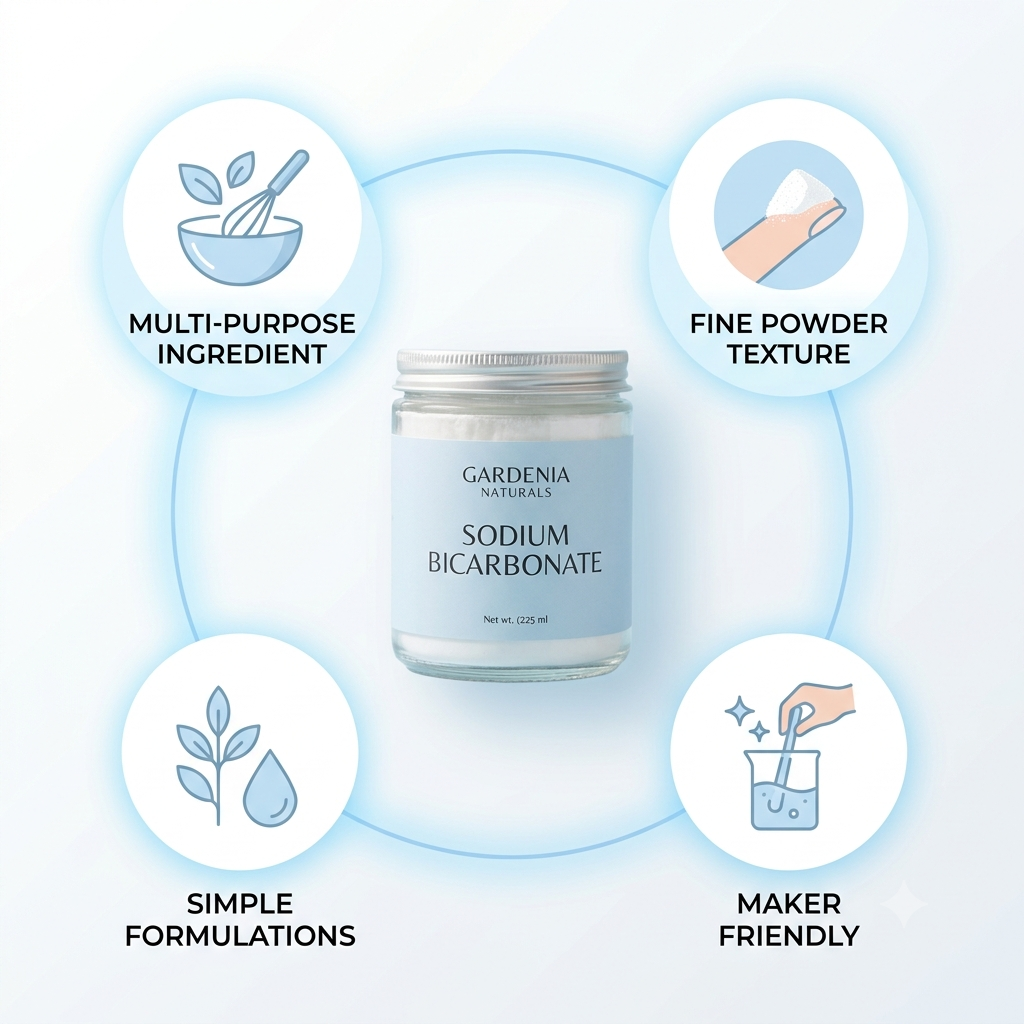 Sodium Bicarbonate FoodGrade Baking Soda for Bath Bombs Cleaning - Natural ingredient for professional and DIY cosmetic use