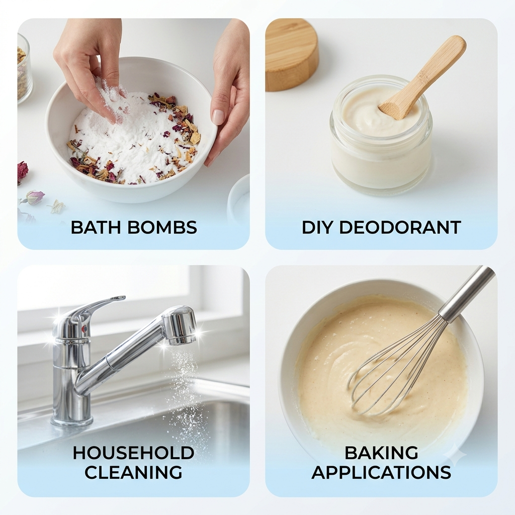 Sodium Bicarbonate FoodGrade Baking Soda for Bath Bombs Cleaning - Natural ingredient for professional and DIY cosmetic use
