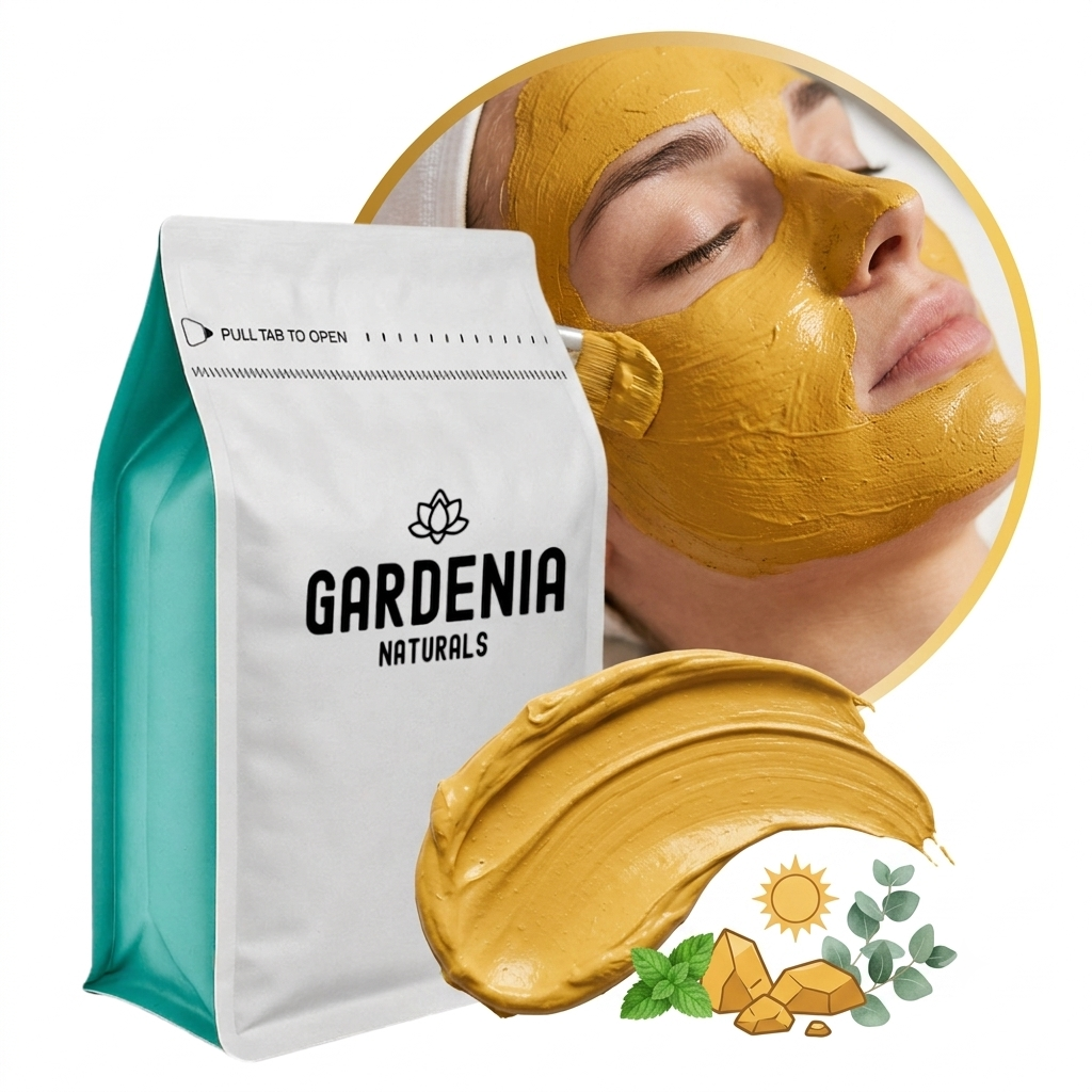 Yellow French Clay Revitalizing Mineral Clay for Combination Tired Skin - Natural ingredient for professional and DIY cosmetic use