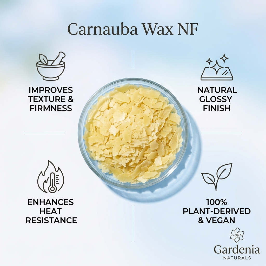 Carnauba Wax NF Flakes Hard Vegan Wax for HighGloss Balms Polishes - Natural ingredient for professional and DIY cosmetic use
