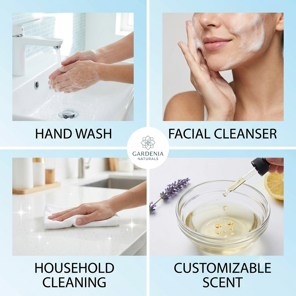 Castile Liquid Soap Gentle Natural Cleansing Base - Natural ingredient for professional and DIY cosmetic use