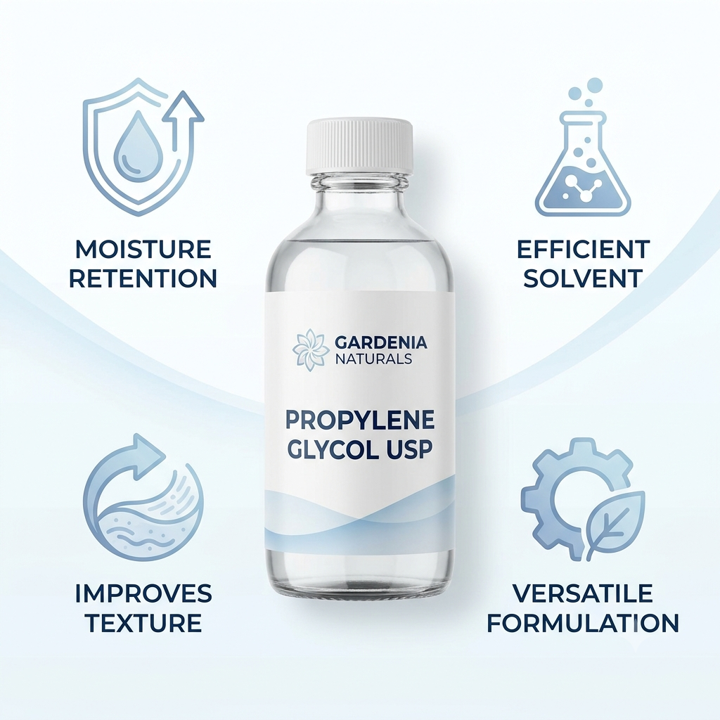 Propylene Glycol USP Pharmaceutical Grade Humectant Solvent for Skincare Extracts - Natural ingredient for professional and DIY cosmetic use