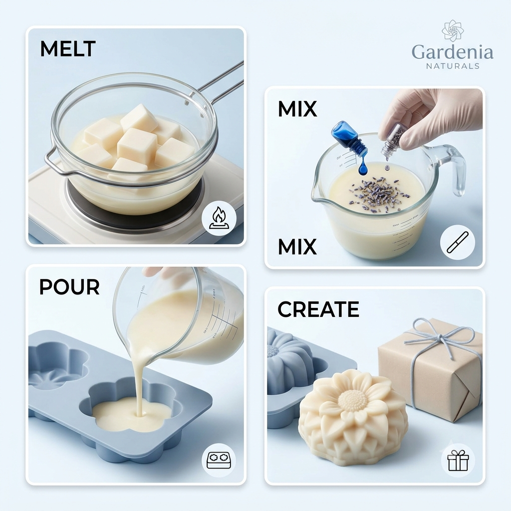 Goats Milk Melt Pour Soap Base Gentle Nourishing Soap Base - Premium melt and pour soap base for DIY soap making